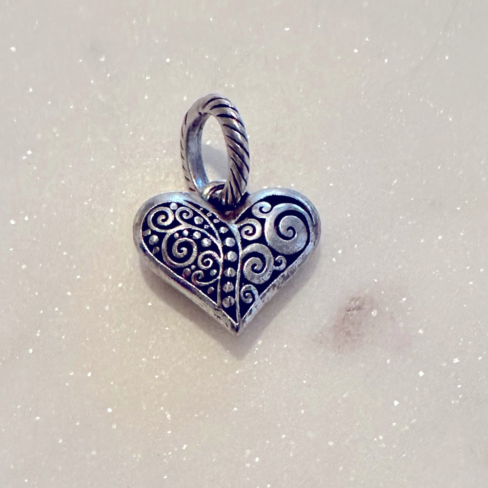 Brighton Scrolled Heart Charm or Pendant - Picture 2 of 3